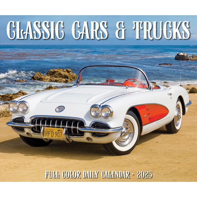 Classic Cars und Trucks Kalender 2025 Boxed