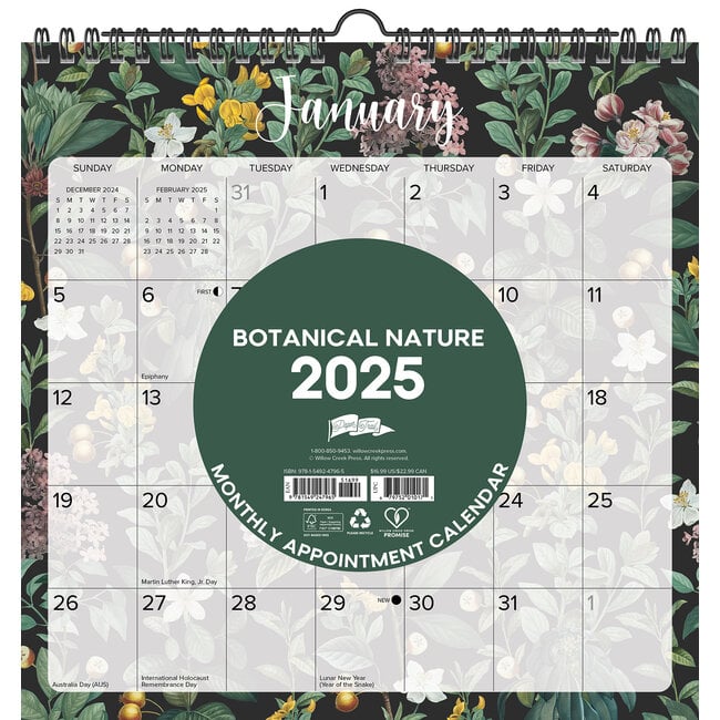 Botanic Spiral Calendar 2025