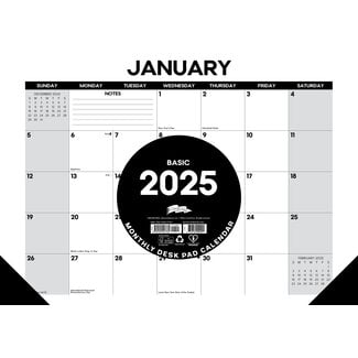 Willow Creek Basic Desk Pad - Bureau Kalender 2025 Smal