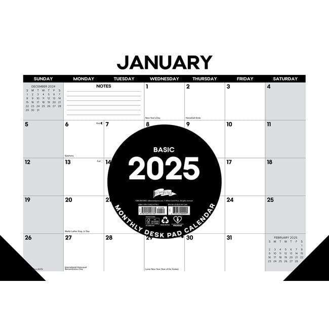 Basic Schreibtischunterlage - Tischkalender 2025