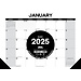 Willow Creek Basic Desk Pad - Calendrier de bureau 2025 étroit
