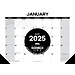 Willow Creek Basic Desk Pad - Desk Calendar 2025 Narrow