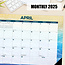 Strand Desk Pad - Desk Calendar 2025 Narrow