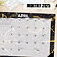 Celestial Desk Pad - Desk Calendar 2025 Narrow