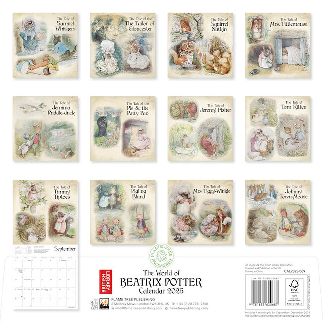 Calendario Beatrix Potter 2025