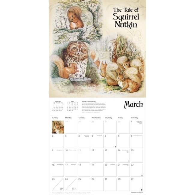 Calendario Beatrix Potter 2025
