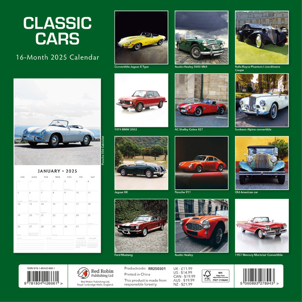 Buying Classic Cars Calendar 2025? Quick and easy online