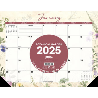 Willow Creek Botanical Garden Desk Pad - Bureau Kalender 2025