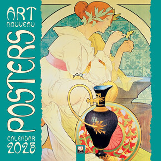 Flame Tree Art Nouveau Posters Calendar 2025