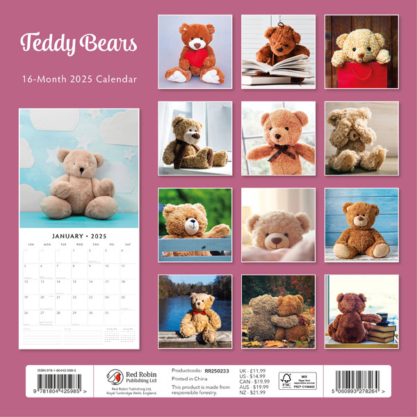 Buying Teddy Bears Calendar 2025? Quick and easy online