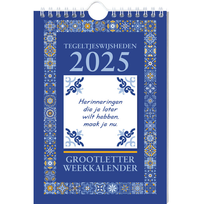 1000 Degrees Dutch Weekly Calendar 2025