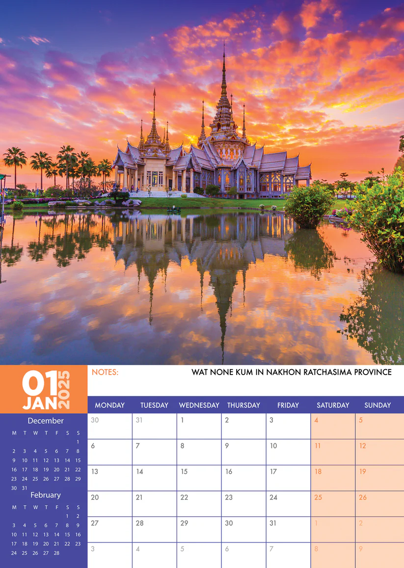 Thailand A3 Calendar 2025? Order easily and quickly Online