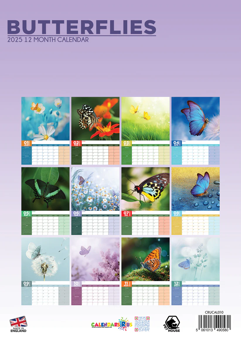 Buying Butterfly A3 Calendar 2025? Order online quickly and easily