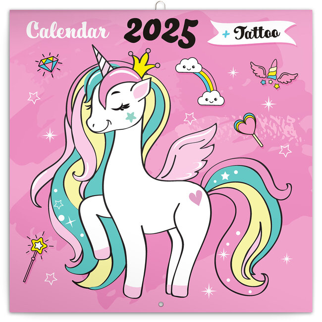 Calendario degli unicorni felici 2025