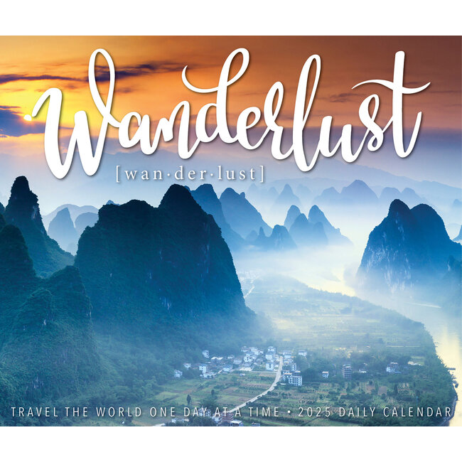 Wanderlust tear-off calendar 2025 Boxed