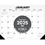 Strepen Desk Pad Kalender 2025