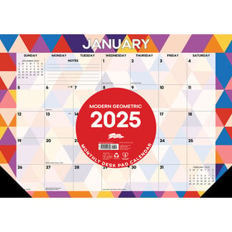 Willow Creek Geometrie Desk Pad Kalender 2025 Smal