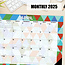 Calendario da tavolo geometria 2025 stretto