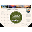 National Parks Desk Pad Calendar 2025 Narrow