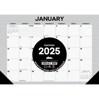 Willow Creek Streifen Schreibtischunterlage Kalender 2025 Schmal