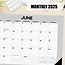 Strepen Desk Pad  Kalender 2025 Smal