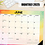 Regenboog Desk Pad Kalender 2025 Smal