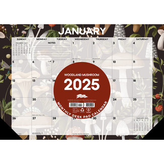 Willow Creek Waldpilze Schreibtischunterlage Kalender 2025 Schmal