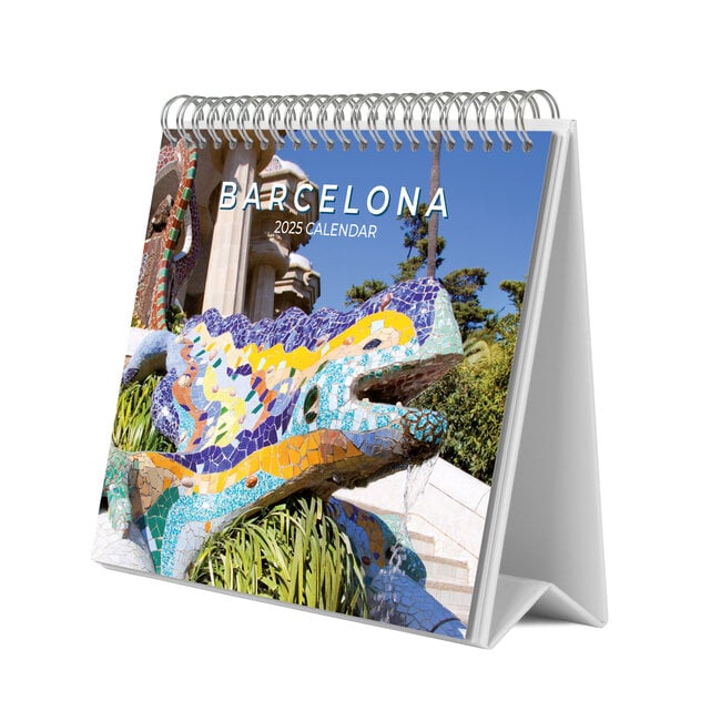 Barcelona Desk Calendar 2025