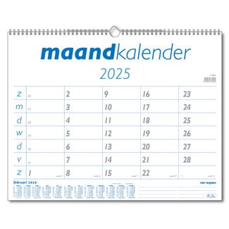 Comello Monatlicher Kalender Weit 2025