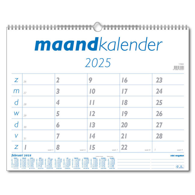 Comello Calendario mensile Wide 2025