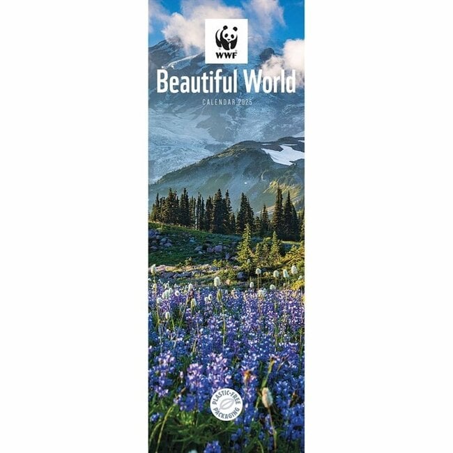 CarouselCalendars Calendario WWF Beautiful World Slimline 2025