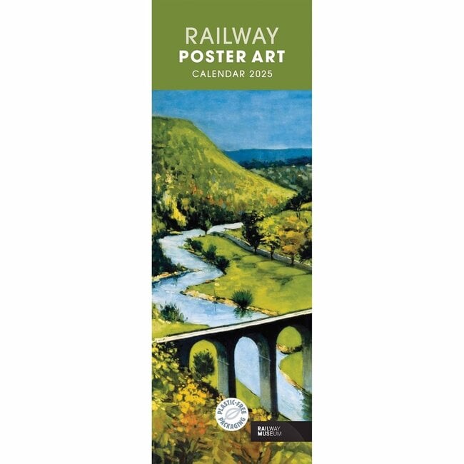 CarouselCalendars Railway Poster Art Kalender 2025 Slimline