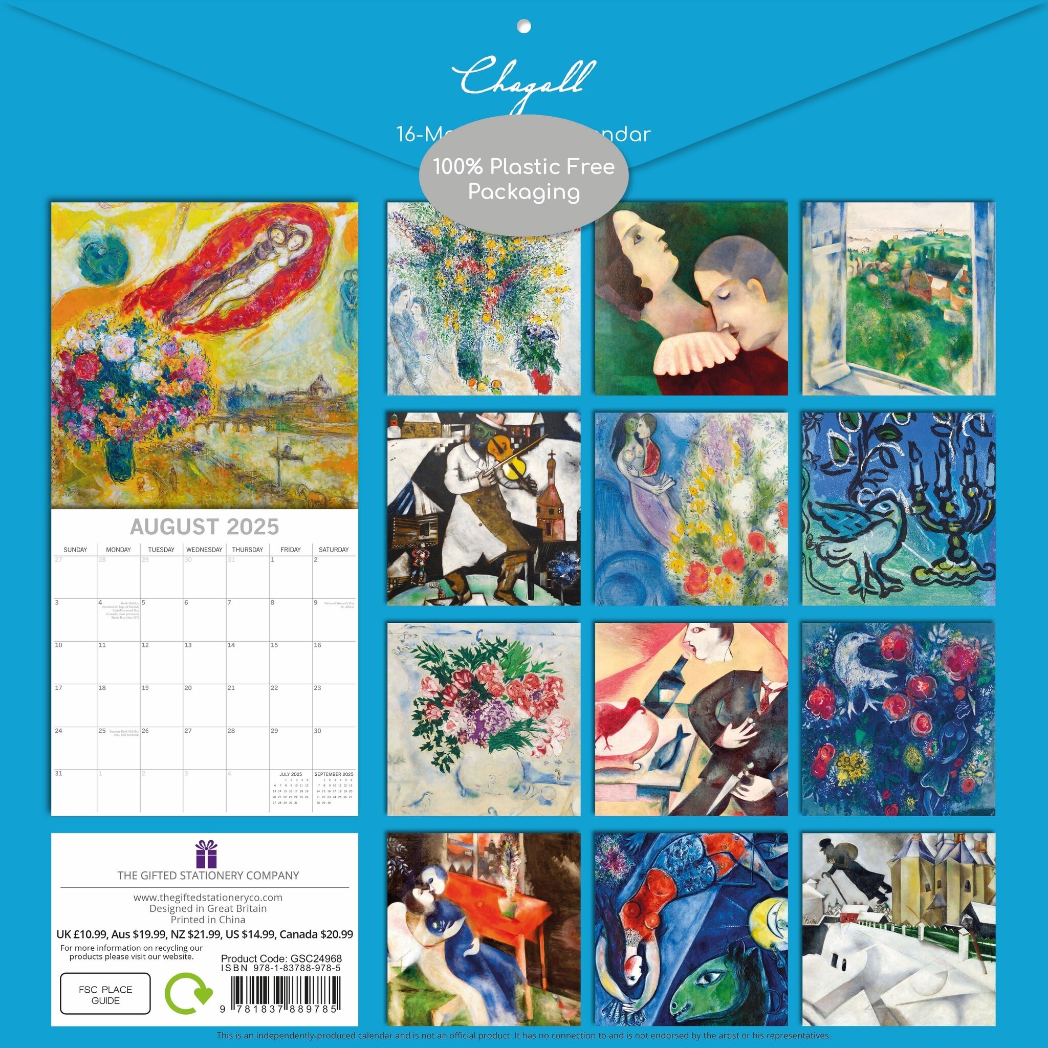 Buying Chagall Calendar 2025 Order easily and quickly Online