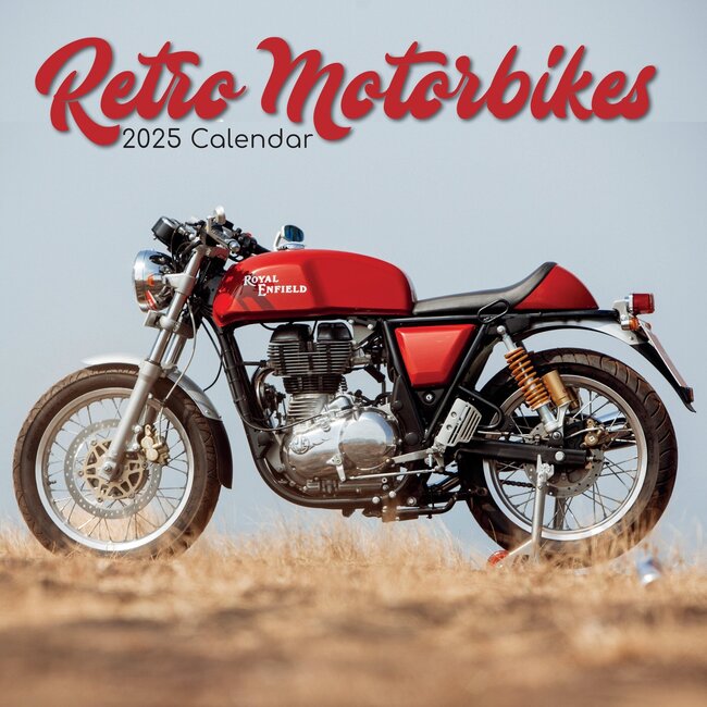 The Gifted Stationary Retro Motorbikes Calendar 2025