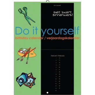 Comello Do It Yourself Geburtstagskalender schwarz