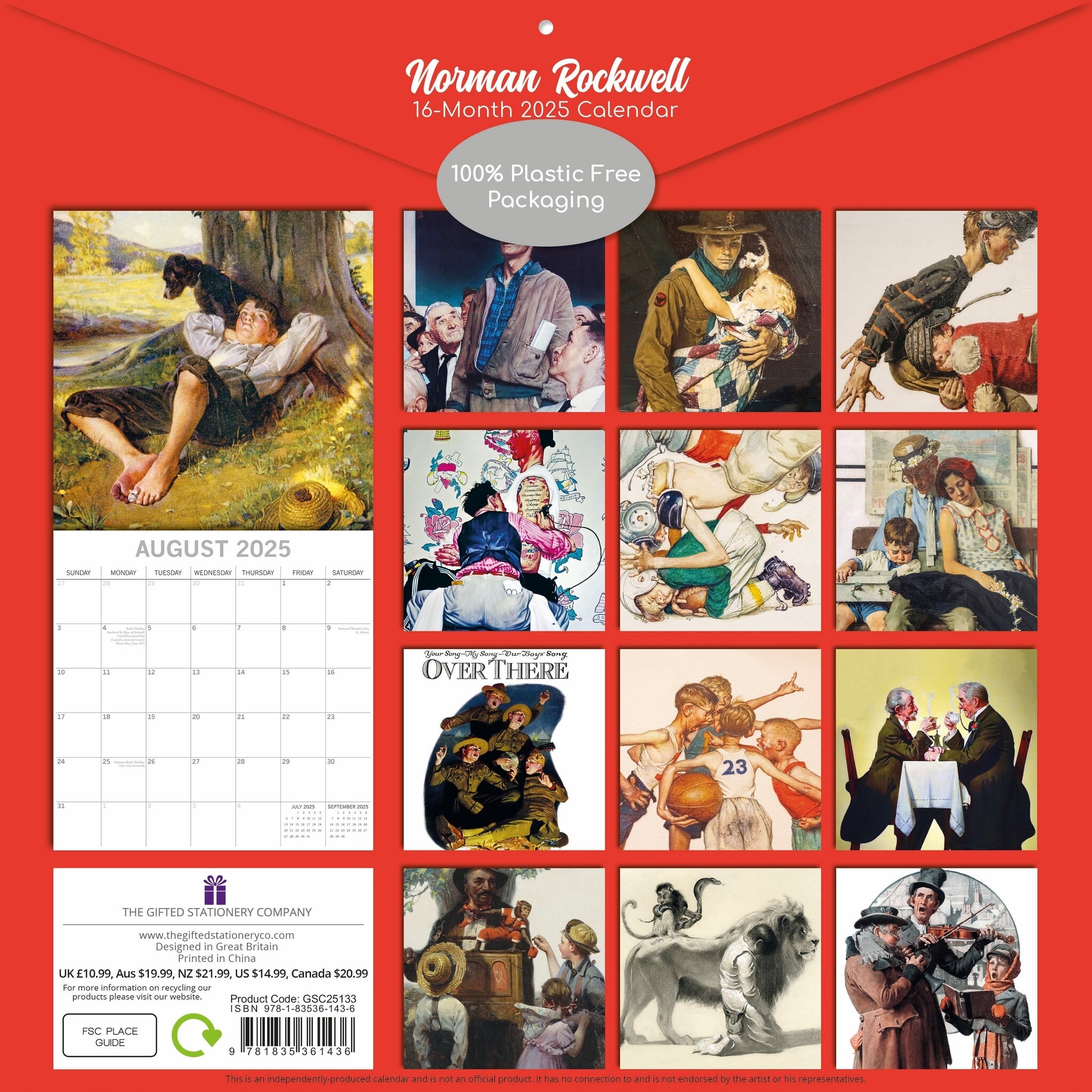 The Gifted Stationary Norman Rockwell Calendar 2025