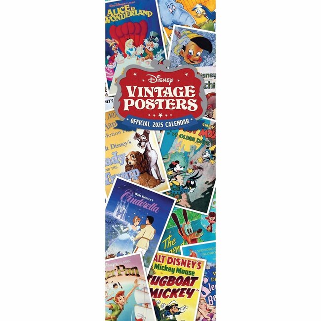 Disney Vintage Posters Calendrier Slimline 2025