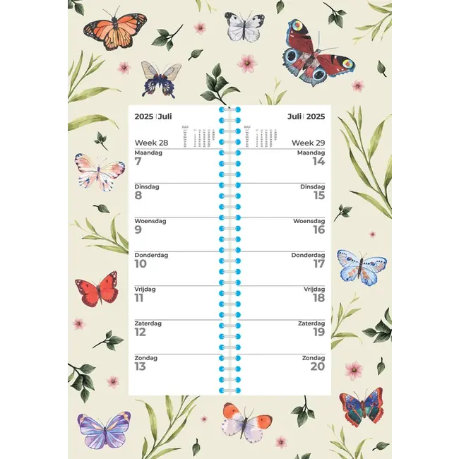 Butterflies Weekomleg Calendar 2025