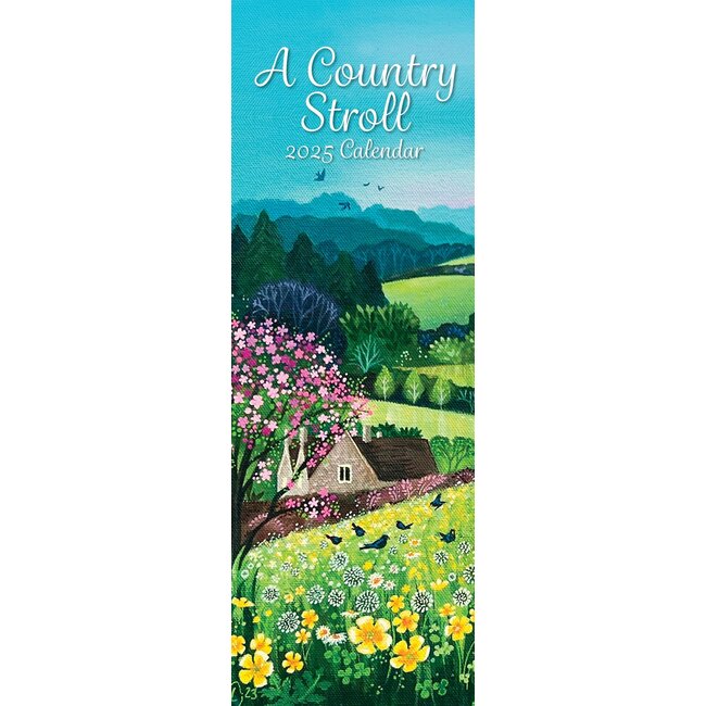 The Gifted Stationary A Country Stroll Slimline Kalender 2025