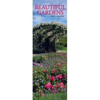 The Gifted Stationary Beautiful Gardens Slimline Calendar 2025