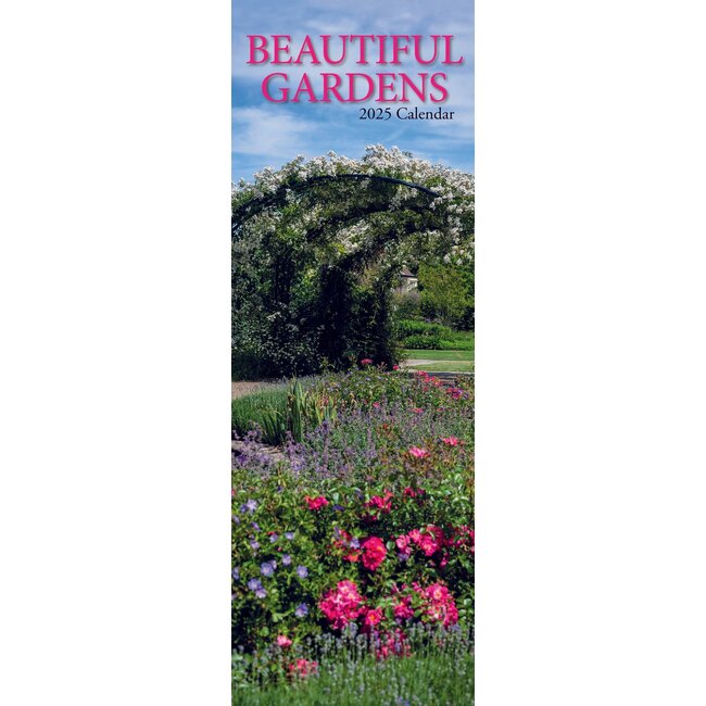 The Gifted Stationary Beautiful Gardens Slimline Kalender 2025