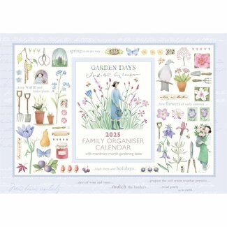 CarouselCalendars Judith Glover, Garden Days A4 Family Organiser 2025