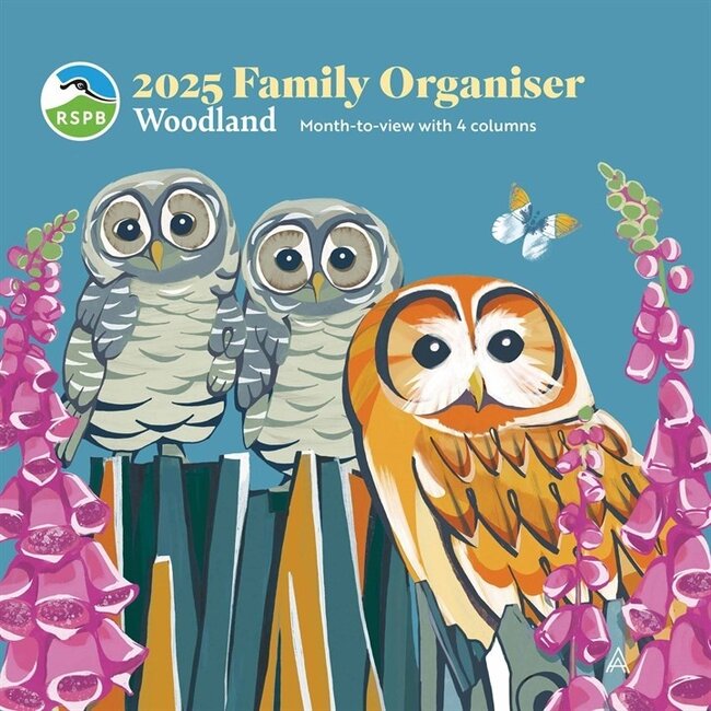 CarouselCalendars RSPB, Woodland Familie Organiser 2025