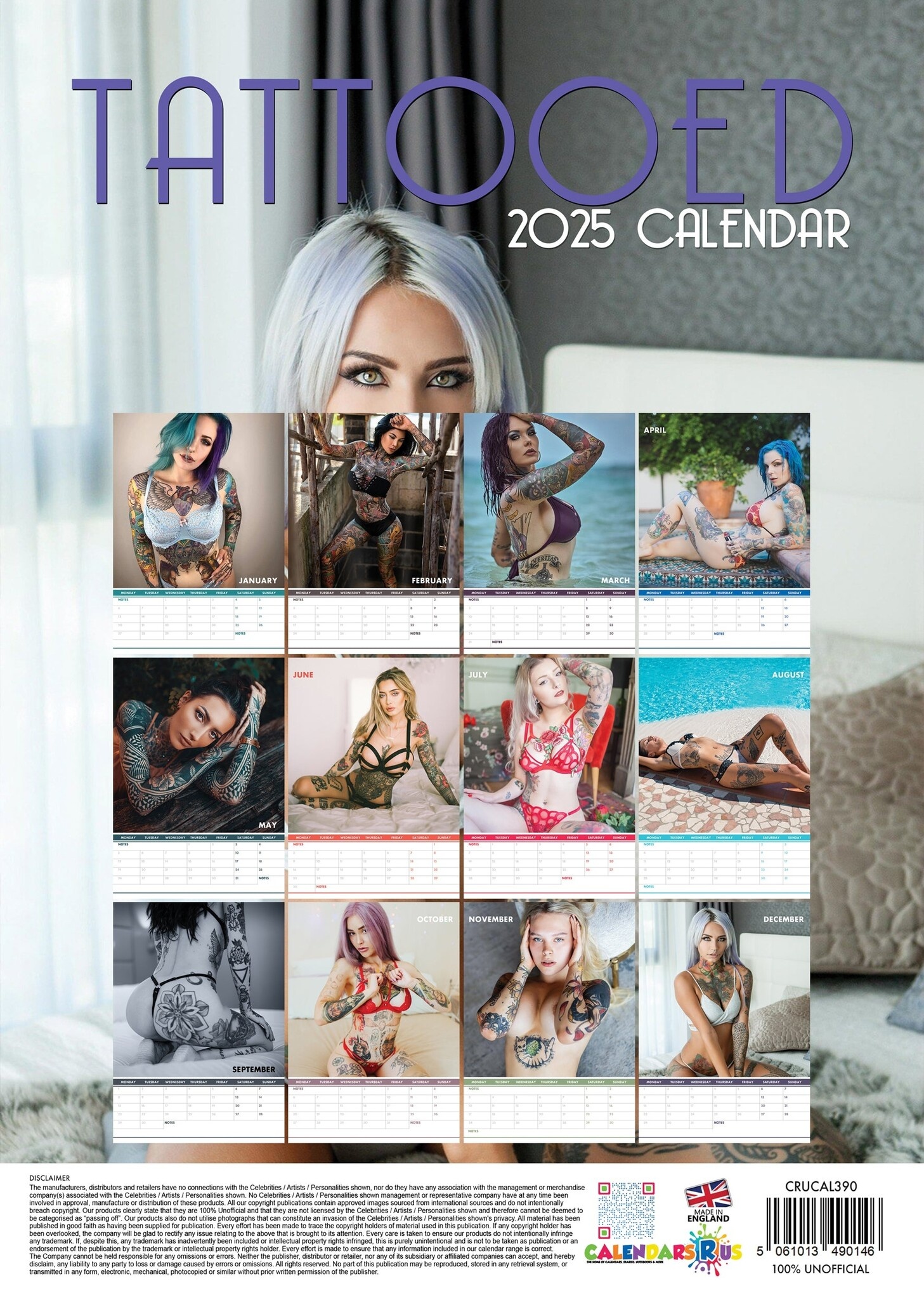 Tattoo Girls Calendar 2025? Order online quickly and easily
