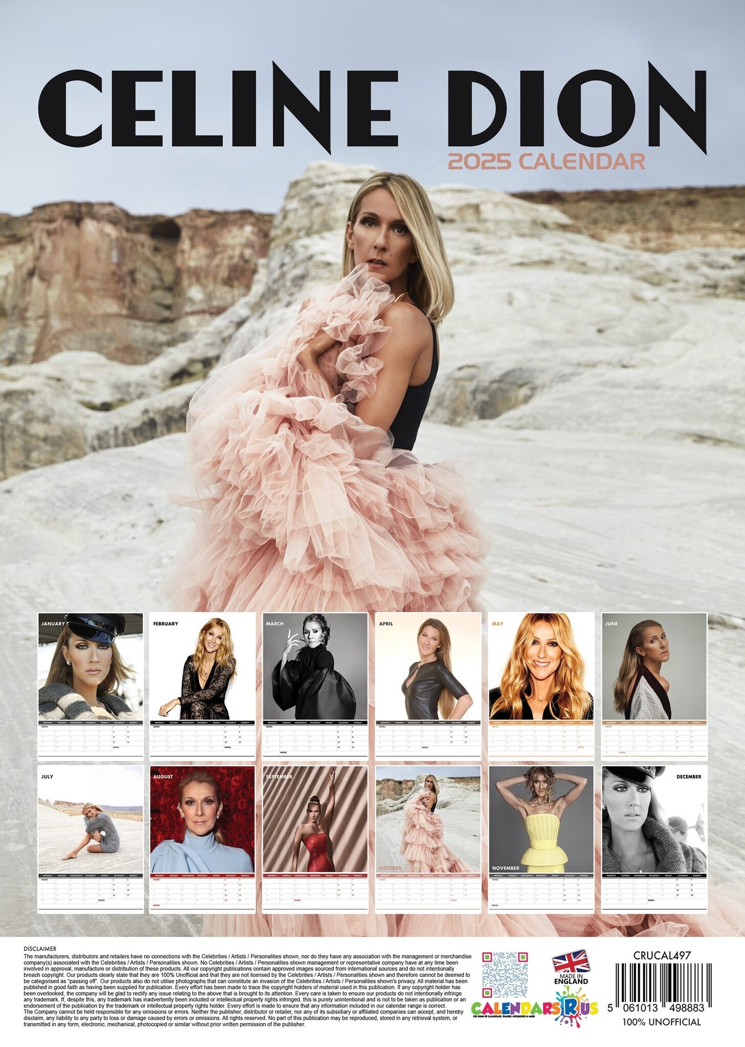 Calendario Celine Dion 2025? Pídelo fácil y rápidamente en línea