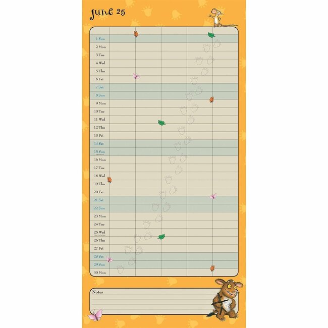 Gruffalo Calendar 2025 Family Organiser