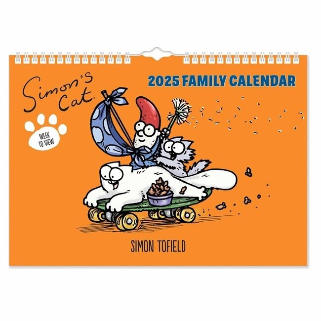 Simon's Cat A4 Agenda per la famiglia 2025