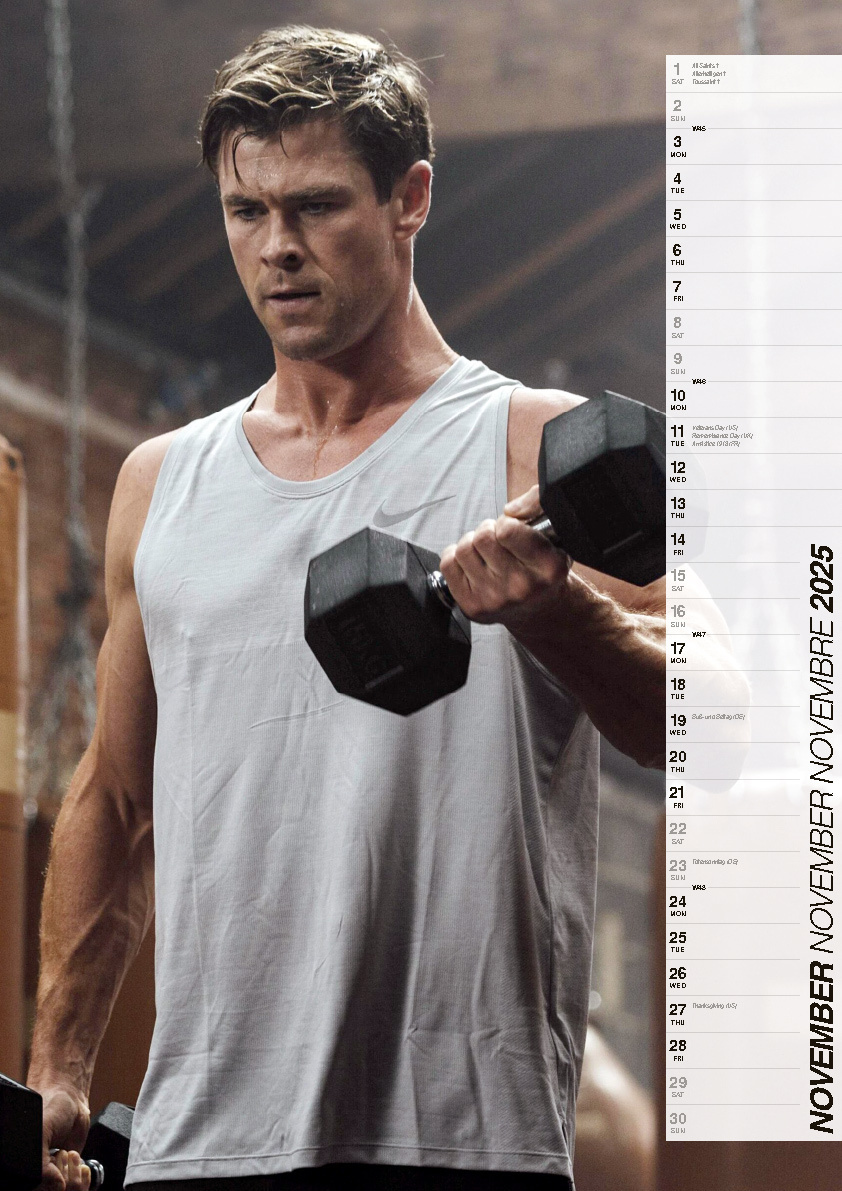 ML Publishing Chris Hemsworth Calendar 2025