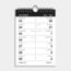 A5 Spiral calendar 2-week 2025 Black