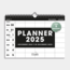 A4 Spirale Family Planner 2025 Nero